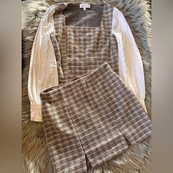 Love and pieces  collection tweed coordinating set - Picture 2 of 6